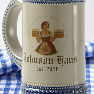 Chope À Bière Oktoberfest Bière de Fête Bavaroise Servante