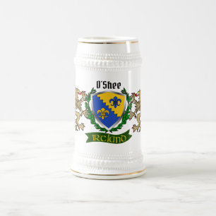 Chope À Bière O'Shee/Shea Irish Shield Beer Stein