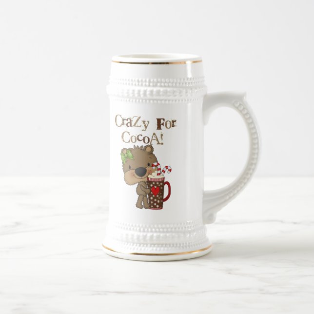 Chope À Bière Ours de fille fou pour le cacao (Droite)