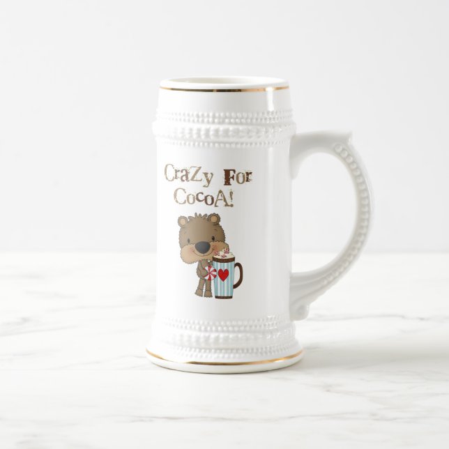 Chope À Bière Ours de garçon fou pour des vacances de cacao (Droite)