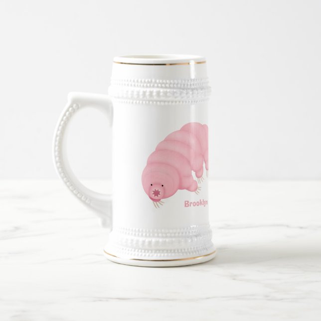 Chope À Bière Ourson d'eau rose mignon en cartoon (Gauche)