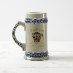 Chope À Bière Over Par et sous l'influence Golf Boire 