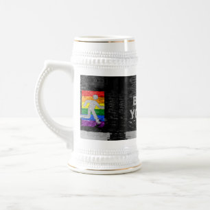 Chope À Bière Panneau de couleurs de fierté arc-en-ciel urbain S