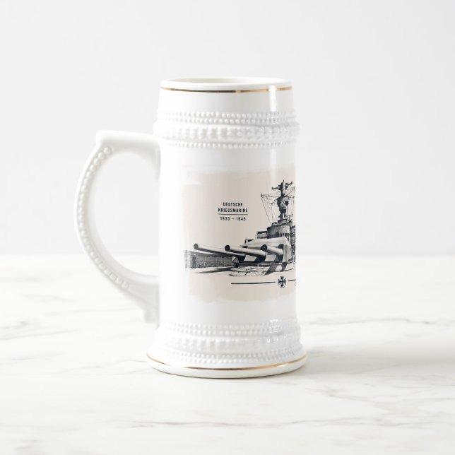 Chope À Bière Panzerschiff Deutschland Stein (Gauche)