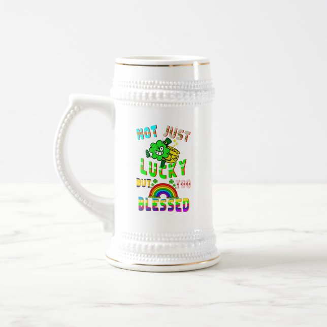 Chope À Bière Pas Seulement Lucky, Mais Trop Béni (Gauche)