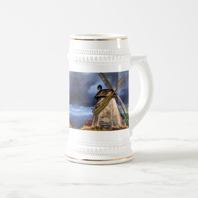 Chope À Bière Pays-Bas Windmill Paysage Bière Stein Cadeau (Devant droit)