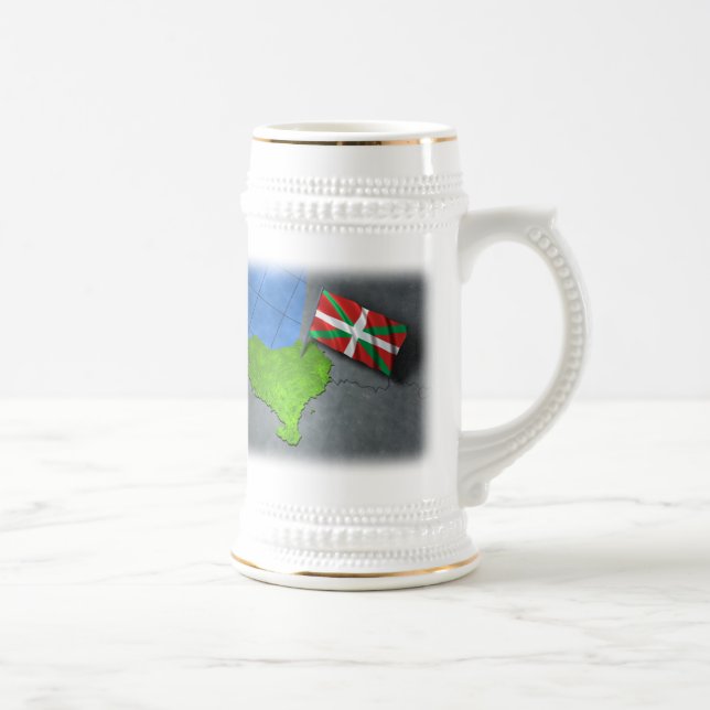 Chope À Bière Pays Basque avec son propre drapeau (Droite)