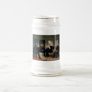 Chope À Bière Peinture de leaders syndicaux de guerre civile