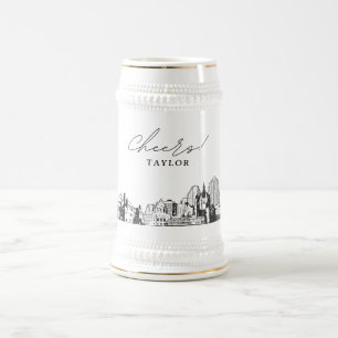 Chope À Bière Personnalisé St Paul Cadeau Skyline Bière Stein