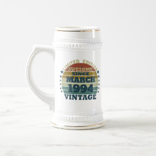 Chope À Bière Personnalisé Trente vintage 30e anniversaire