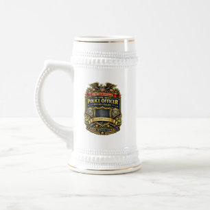 Chope à bière personnalisée pour un policier de La
