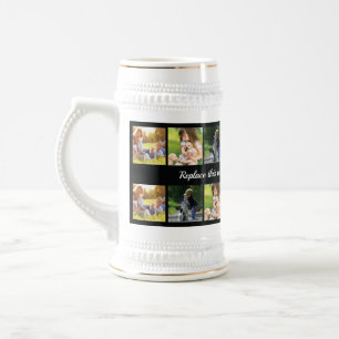 Chope À Bière Personnaliser le collage photo et le stein de la b