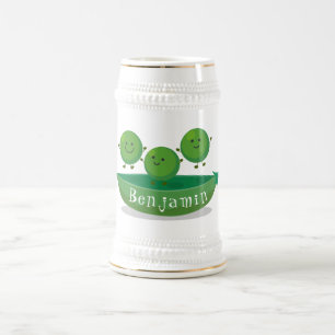 Chope À Bière Petits pois sauteurs en pod dessin animé illustrat