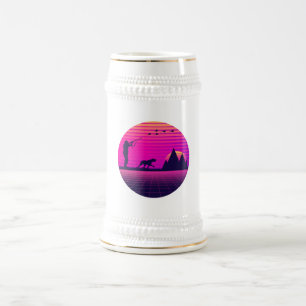 Chope À Bière Pheasant Hunting Upland Bird Hunter Dog Vaporwave