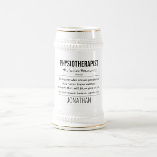 Chope À Bière Physiothérapeute personnalisée drôle
