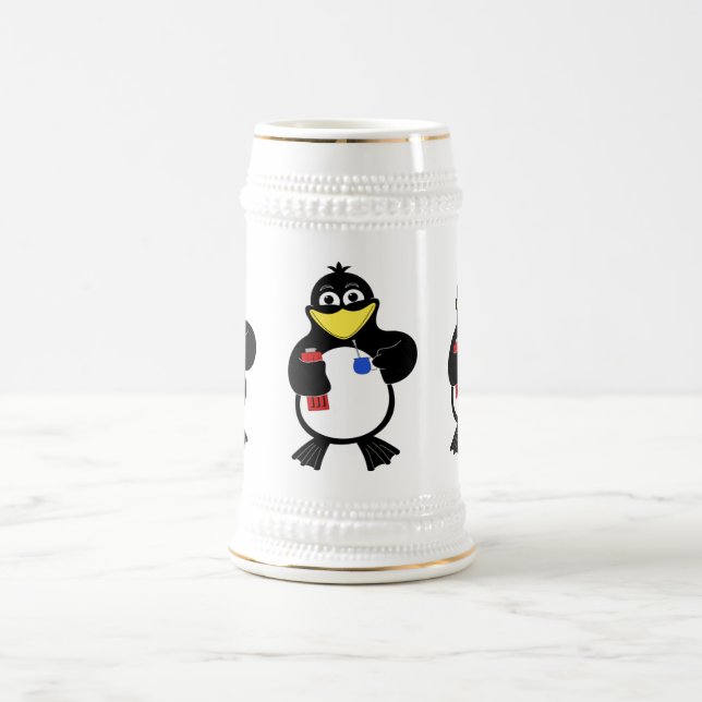 Chope À Bière Pingouin de dessin (Centre)