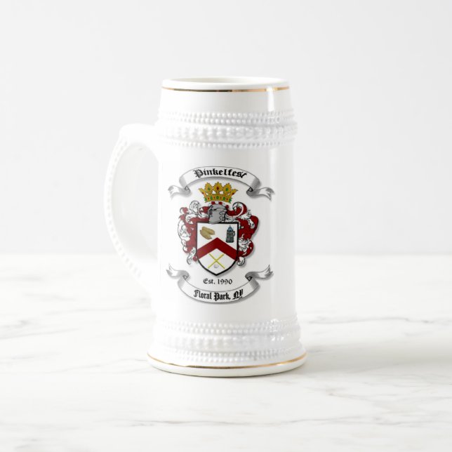 Chope À Bière PINKELFEST STEIN blanc (Devant gauche)