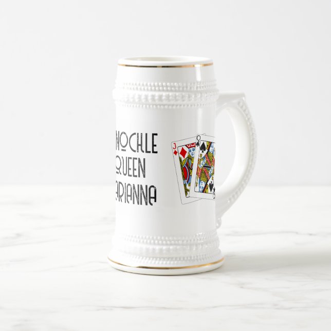 Chope à bière Pinochle Queen (Devant droit)