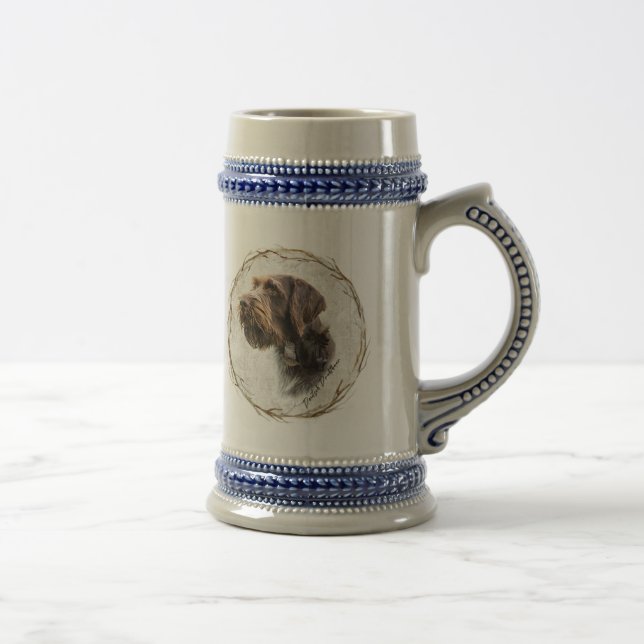 Chope À Bière Pointer à poil dur allemand   (Droite)