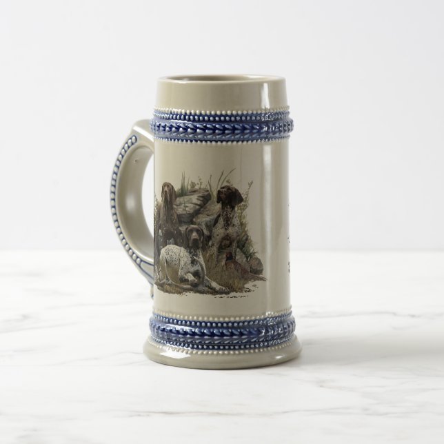 Chope À Bière Pointeur à cheveux courts allemand ou Deutsch Kurz (Devant gauche)