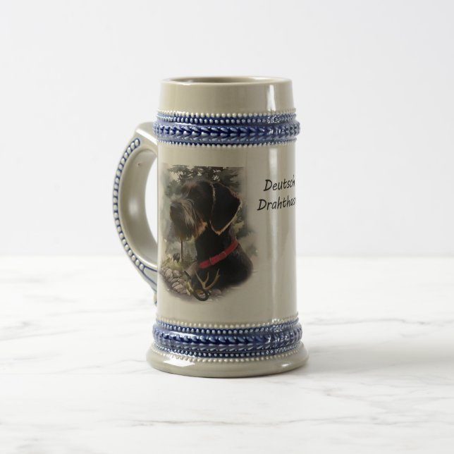 Chope À Bière Pointeur À poils durs allemand, GWP (Devant gauche)