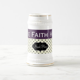 Chope À Bière Pois fait sur commande de violette d'Acai d'espoir