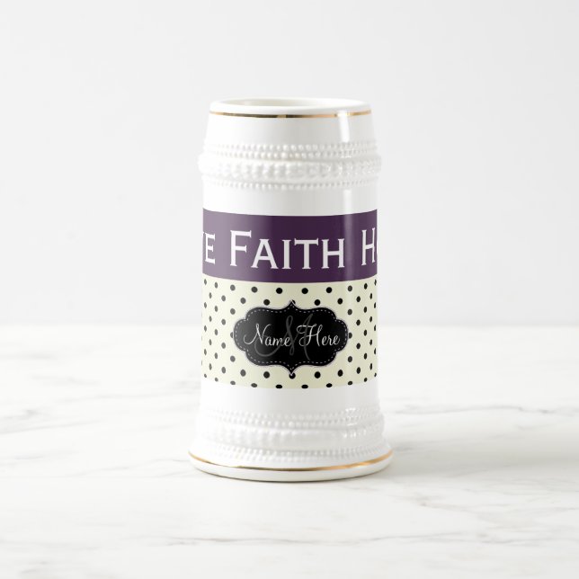 Chope À Bière Pois fait sur commande de violette d'Acai d'espoir (Centre)