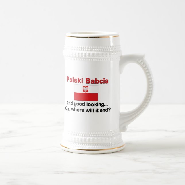 Chope À Bière Polski beau Babcia (grand-mère) (Droite)