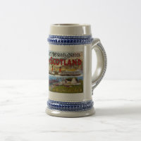 Poster de voyage Bière Stein Ecosse Vintage 22oz