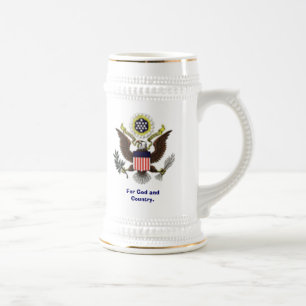 Chope À Bière Pour Dieu et le pays Stein