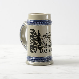Chope À Bière Prenez une citation Hippique paysage montagnard mo