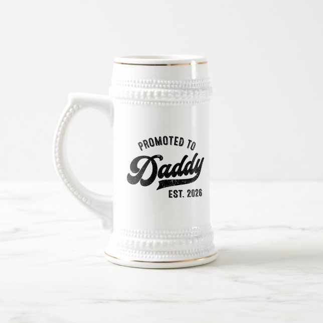 Chope À Bière Promu Papa 2026 – Annonce de Bébé (Gauche)