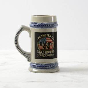 Chope À Bière Promu Papa 2026 Drapeau Américain Drôle c