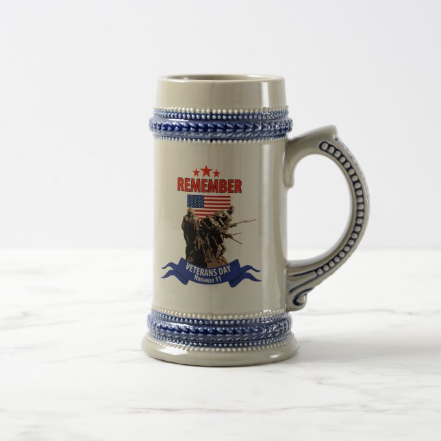 Chope À Bière Rappelez-vous le jour de vétérans (Droite)