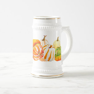 Chope À Bière Récolte citrouille sur un Stein