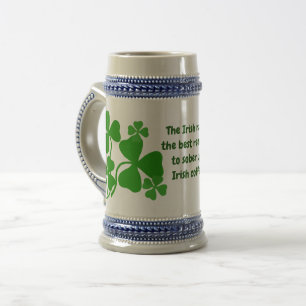 Chope À Bière Remède pour dessoûler, café irlandais, trèfle, trè