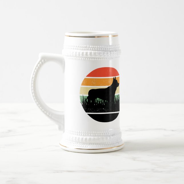 Chope À Bière Retro Corgi Sunset (Gauche)