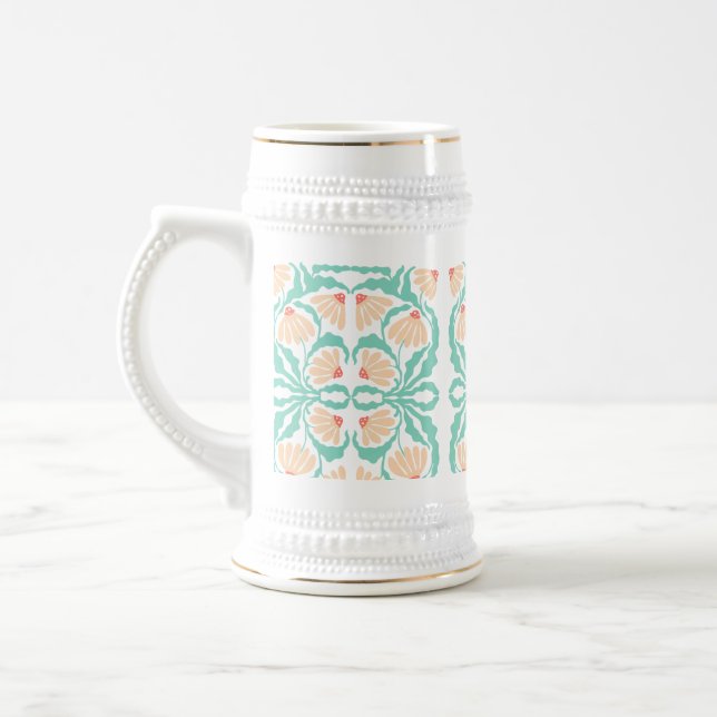 Chope À Bière Retro Daisies Birth Flower April (Gauche)