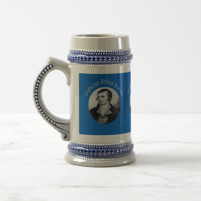 Chope À Bière Robbie Burns - Oidhche Bhlas Burns Light Grey (Gauche)