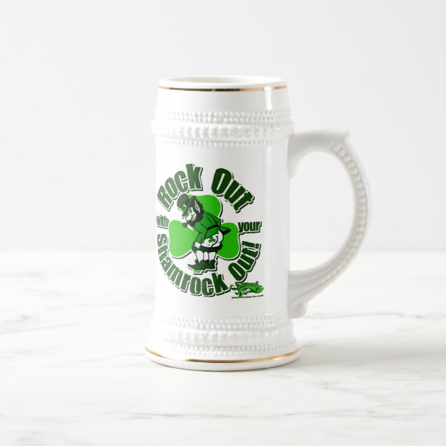 Chope À Bière Roche avec votre shamrock ! (Droite)