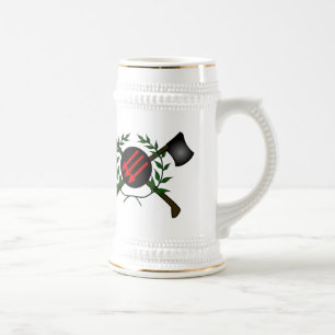 Chope À Bière Rouge/anarchie communistes de tête de peau de