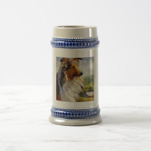 Chope À Bière Rough Collie Chien