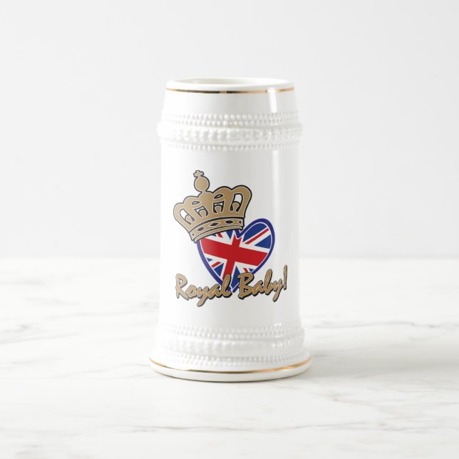Chope À Bière Royal Baby UK Heart Flag (Centre)