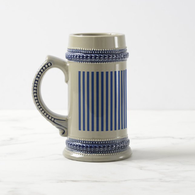 Chope À Bière Royal Blue Combination Stripes par Shirley Taylor (Gauche)