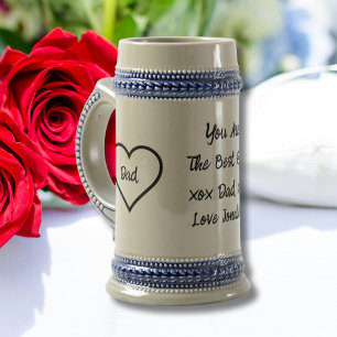 Chope À Bière Rustic Best Papa Jamais Nom de script Cool classiq