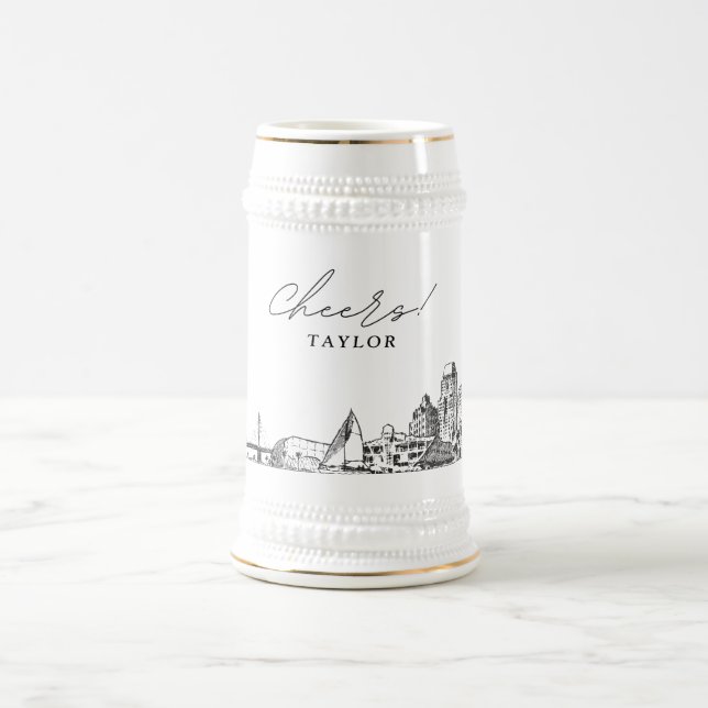 Chope À Bière Saint-Pétersbourg Floride Cadeau personnalisé (Centre)