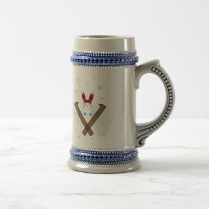 Chope À Bière Salutations de Ski-fils