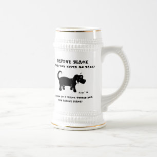 Chope À Bière Sauvez les chiens noirs Stein