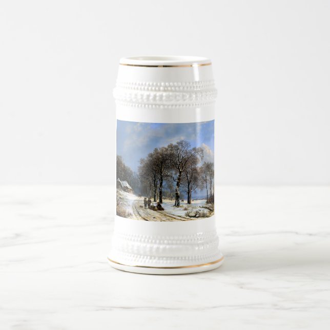 Chope À Bière Scène hivernale (Centre)