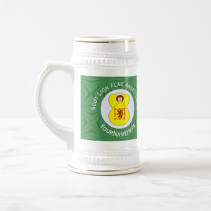 Chope À Bière Scot Lion Rampant Angel Noël Drapeau Personnaliser